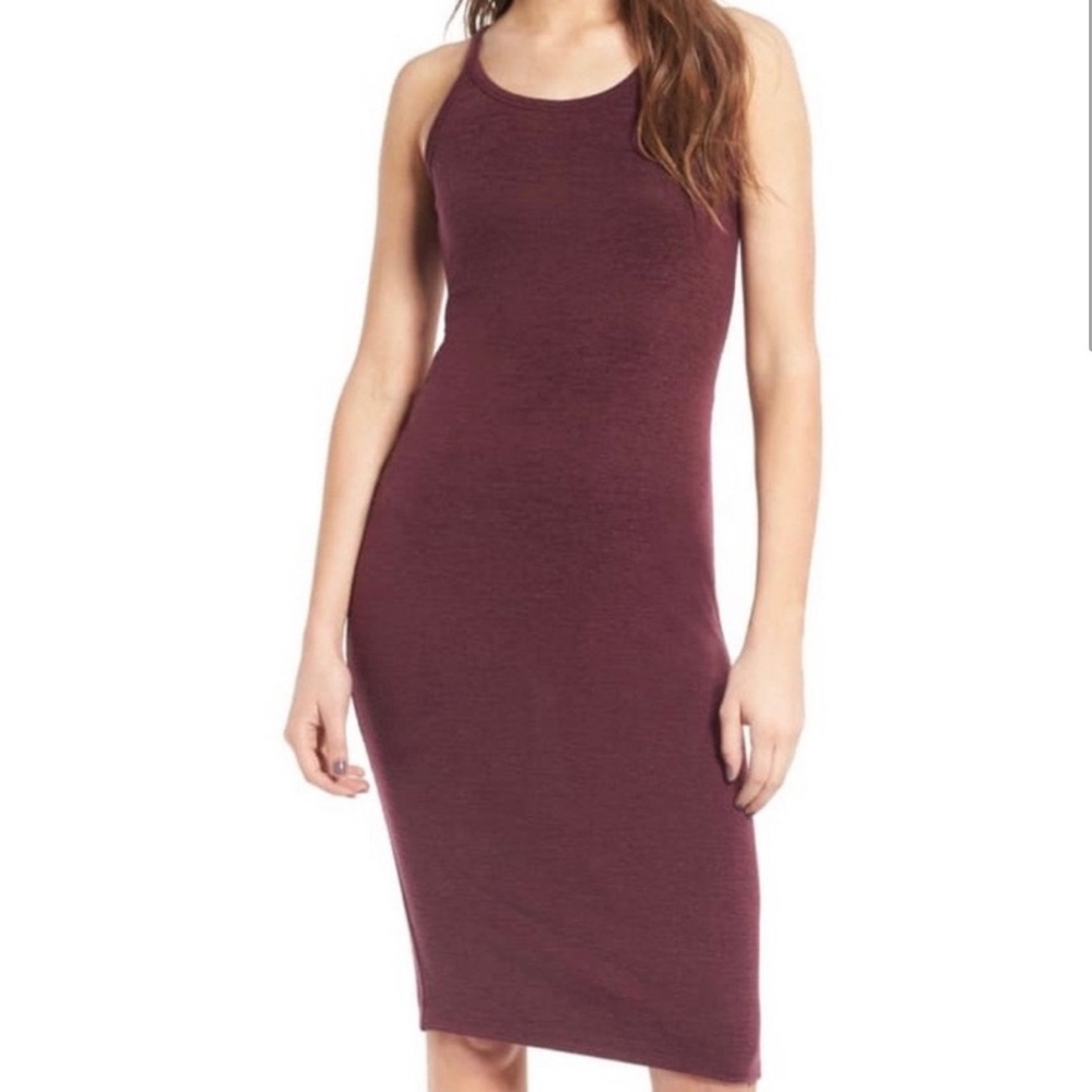 Leith Body Con Dress. Size Small. Burgundy / deep purple / egg plant